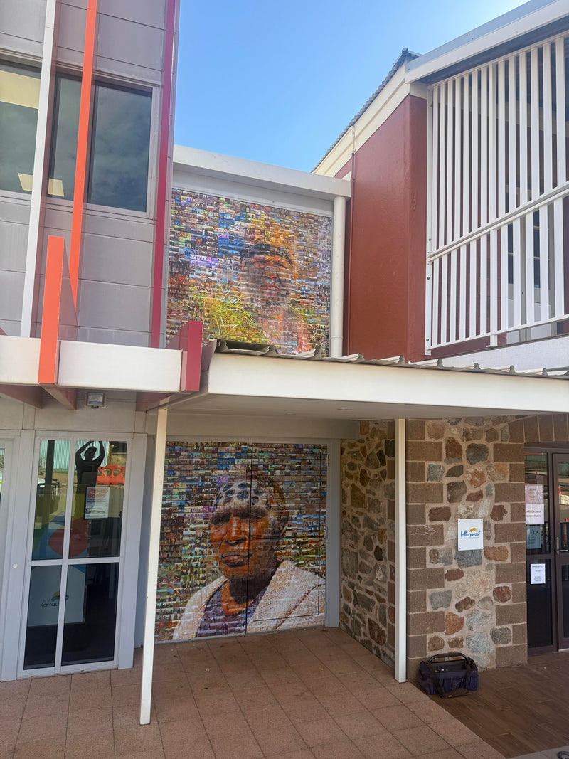 Decorative architectural feature wall panel installed on commercial building in Karratha Pilbara by C Signs Pilbara